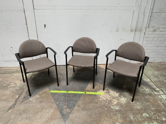 Kimball Office Stackable Office Chairs - 3pcs