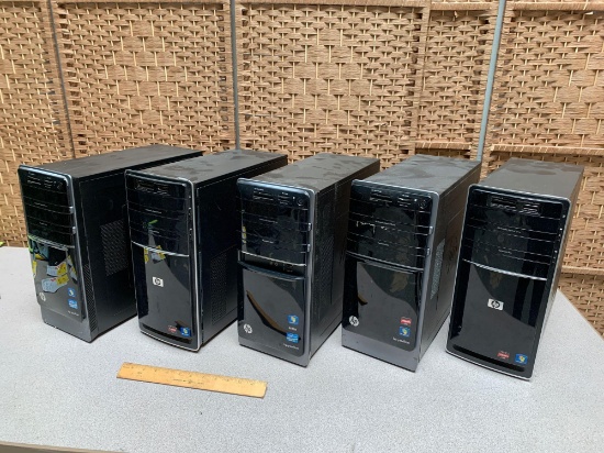 HP Pavilion Intel & AMD Tower Desktop Comptuers - 5pcs