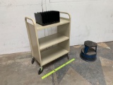 Rolling Steel Cart / Kik-Step Rolling Step Stool & Steel Letter Divider - 3pcs