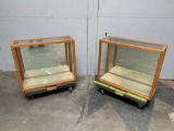 Wooden / Glass Jewelry Display Cases -36x14x30 2pcs