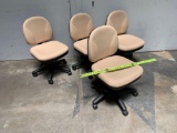 Office Master Rolling Office / Conference Room Chairs - 4pcs