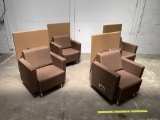 Agati Library Sofa with Power Outlets & USB Ports - 4pcs