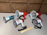 Mixed Professional Megaphones Speakers / Pyle / Fanon / Galls - 5pcs