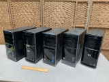 HP Pavilion Intel & AMD Tower Desktop Comptuers - 5pcs
