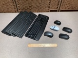 Wireless USB Keyboards & Mice / Logitech & Dell - 9pcs