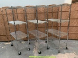 Rolling Metro Racks with Wire Shelving 36x18x66 - 3pcs