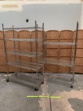 Rolling Metro Racks with Wire Shelving 48x18x77 - 2pcs