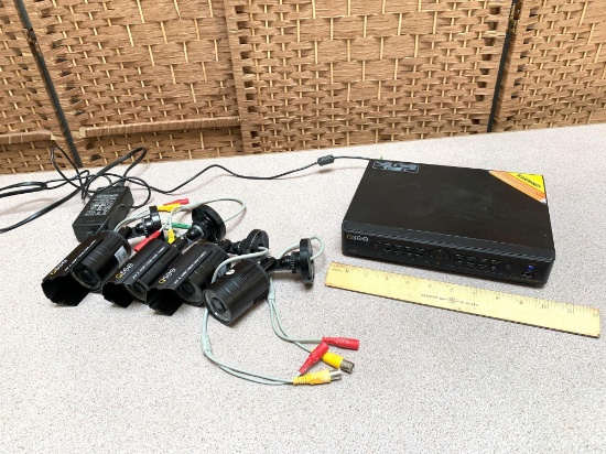Q-See QT454 4-Channel DVR with 4 QSM1424W Wide Angle Cameras