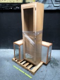 Retail Glass Display Cabinets & Tall Display Cabinet - 3pcs