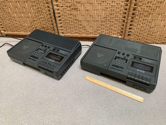 Eiki 7070A Stereo Compact Disc Player & Casstte Tape Recorder / CD Player - 2pcs