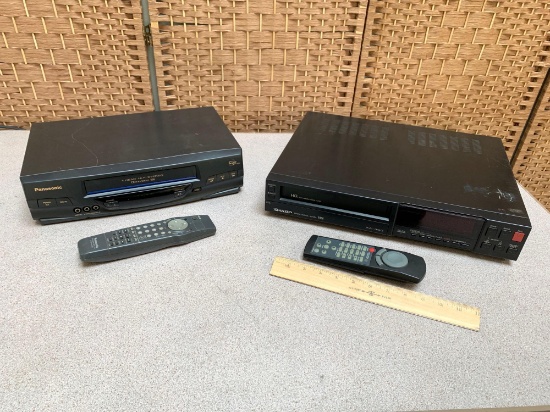 Panasonic PV-V4540 & Sharp XA-300 VHS Video Cassette Recorders -2pcs