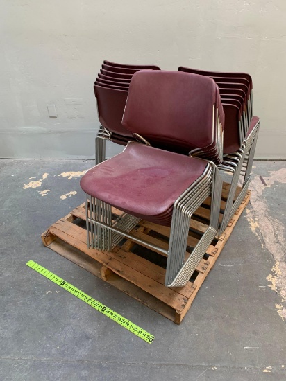 Matrix KI Stackable Plastic Chairs with Metal Frame - 20pcs