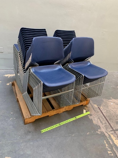 Matrix KI Stackable Plastic Chairs with Metal Frame - 45pcs