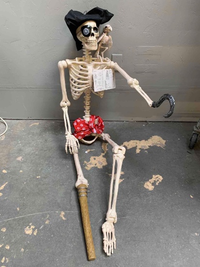 Seasons Inc. / Crazy Bonez / 60" Pirate Skeleton with Parrot W80761 NEW - 3boxes