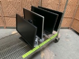 Dell UltraSharp 24in LED LCD Computer Monitors DVI VGA - 4pcs