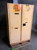 Uline H-2219S-Y Flammable Liquid Storage Cabinet 90gal Yellow