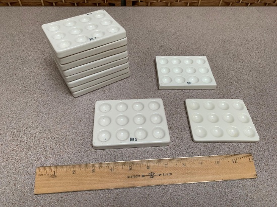 Coorstek Porcelain Spot Plates - 11pcs