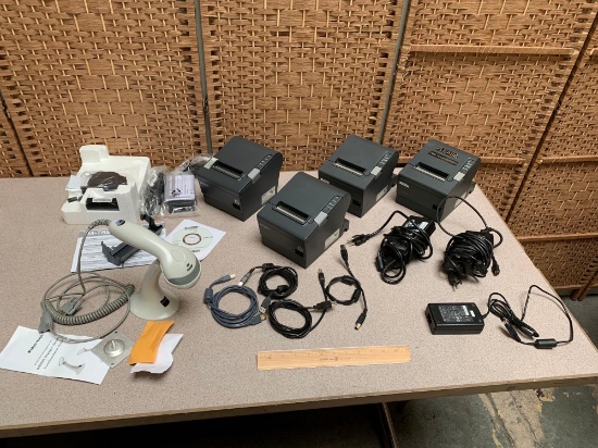 Epson TM-T88V POS Thermal Receipt Printers & Metrologic Barcode Laser Scanner - 5pcs