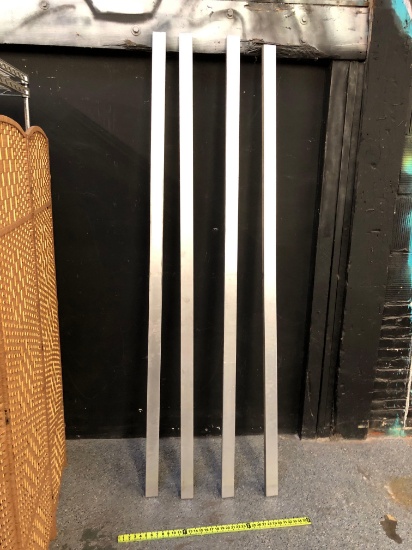 Aluminum Rectangle Bars 1.25x2.5x89 & 3/16 thick - 4pcs