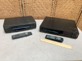 Panasonic PV-V4540 & Sharp XA-300 VHS Video Cassette Recorders -2pcs