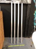 Aluminum Rectangle Tube Bars 1.25x2.5x89 & 3/16 thick - 4pcs