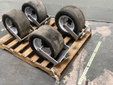 CarLisle Smooth Tires 18x10.50-10 with Mounting Brackets - 4pcs