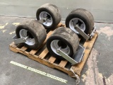 CarLisle Smooth Tires 18x10.50-10 with Mounting Brackets - 4pcs