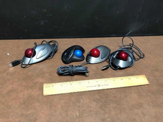 Logitech Wireless & Wired USB Marble Mice - 4pcs