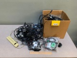 Box with Assorted Computer Cables / Video / Network / USB