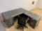 L Shaped Office Desk with 5 Drawers & Chair