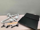 Dual Monitor Arm Desk Stand with 2 Dell 22