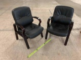 2pcs - Office Star WD5385-EC3 Eco Leather Visitors Chairs