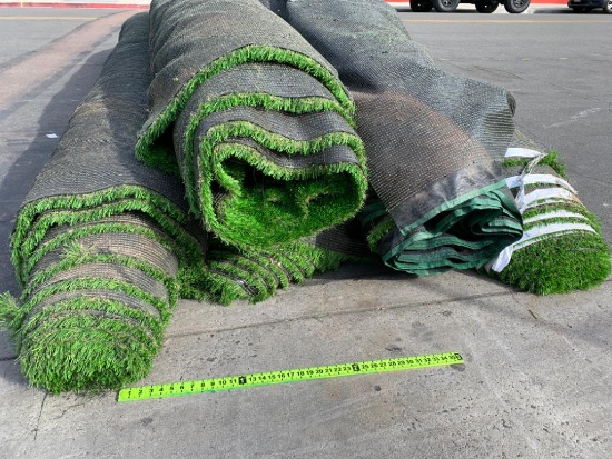 15' Wide x ?? Artificial Grass / Turf Rolls - 5 ROLLS on a GIANT PALLET - Green