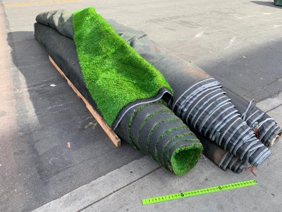 13' Wide x ?? Artificial Grass / Turf Rolls - 5 ROLLS on a GIANT PALLET - Light Green