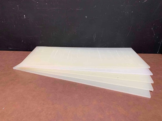 Quadrant Plastics Translucent White Polypropylene Sheets 32x13x3/8 - 5pcs