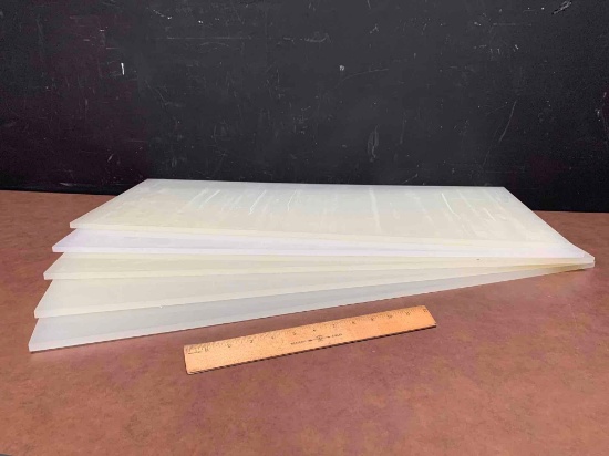 Quadrant Plastics Translucent White Polypropylene Sheets 32x13x3/8 - 5pcs