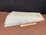 Quadrant Plastics Translucent White Polypropylene Sheets 32x13x3/8 - 4pcs