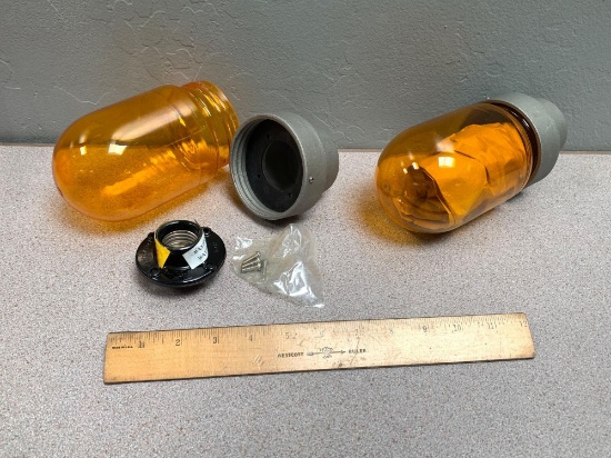 2pcs - Pauluhn 767APGY Industrial Globe Lamp Holder Yellow