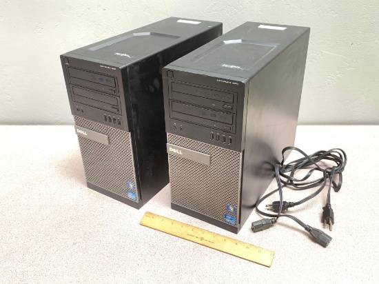 2pcs - Dell Optiplex 990 Mini Tower Computers Intel i5-2500 3.3GHz 8GB 250GB NO OS