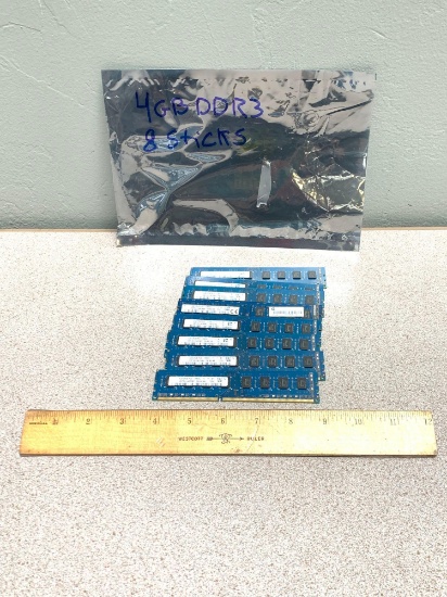 8pcs - Computer DIMM Memory Modules 4GB DDR3 PC3-12800U