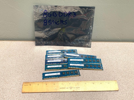 8pcs - Computer DIMM Memory Modules 8GB DDR3 PC3-12800U