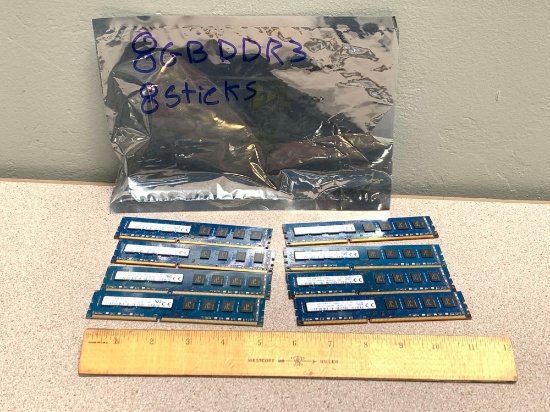 8pcs - Computer DIMM Memory Modules 8GB DDR3 PC3-12800U
