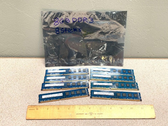 8pcs - Computer DIMM Memory Modules 8GB DDR3 PC3-12800U & PC3L-12800U