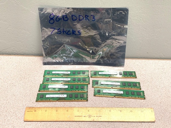 7pcs - Computer DIMM Memory Modules 8GB DDR3 PC3-12800U