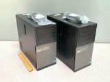 2pcs - Dell Optiplex 9010 mini tower PCs Intel i7-3770 3.4GHz 32GB 250GB NO OS