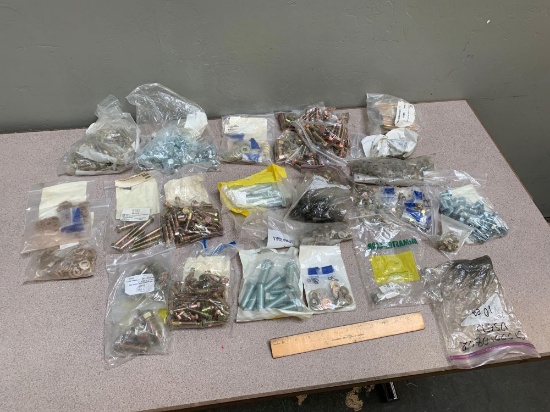 Mixed 19" Equipment Rack Hardware Lot / Nuts / Bolts / Washers / Round Spacers