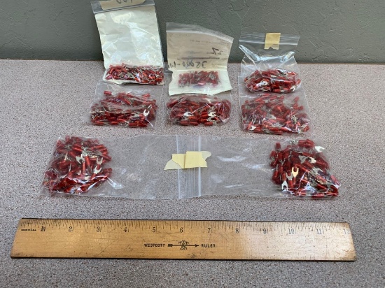 700+pcs - Red Fork Spade Crimp Terminals #6 22-16AWG