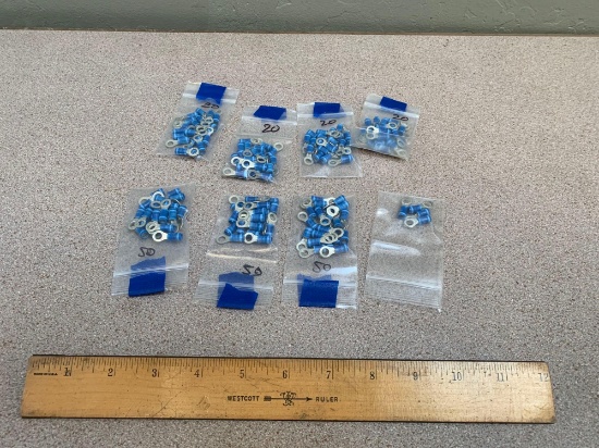 140pcs - Blue Ring Crimp Terminals #10 16-14AWG