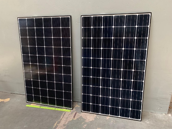 2pcs - LG Electronics 300W / 39.80V & 310W 40.40V Solar Panels 40" x 2" x 65"