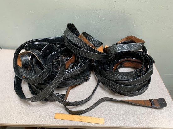37pcs - Bianchi Leather Security / Police Belts Different Sizes